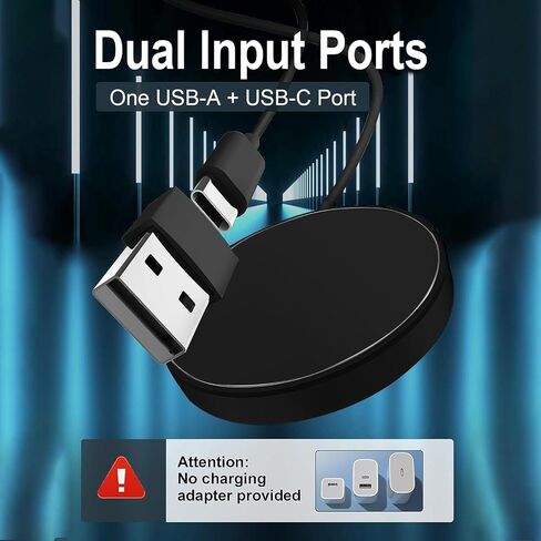 [1 Pack] Magnetic Wireless Charger 15W Fast Mag-Safe Compatible with iPhone 15/14/13/12 Series and Airpods pro/2/3 [1 Extra Magnetic Ring] for Wireless Charger iPhone X-11 SERIE (BLACK) in Saudi Arabia