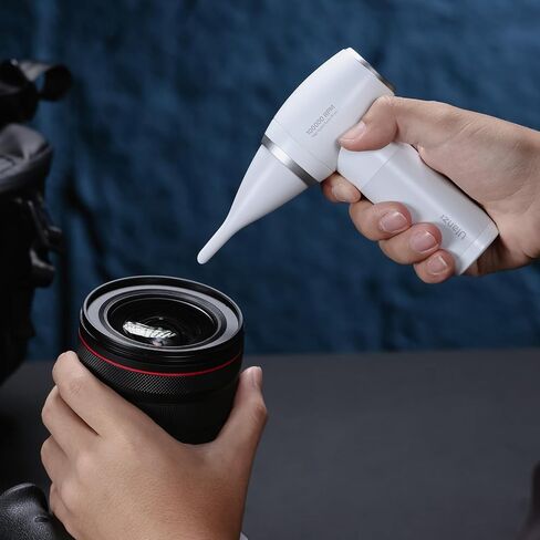 ULANZI Electric Air Duster Kit, 2-in-1 Design w 3 Replacable Nozzles, 4 Gear Intelligent Mechanism Dust Blower & Vacuum Cleaner, Professional Lens Cleaning Air Blower (40000~100000r/min, 5V/2A) -White in Saudi Arabia