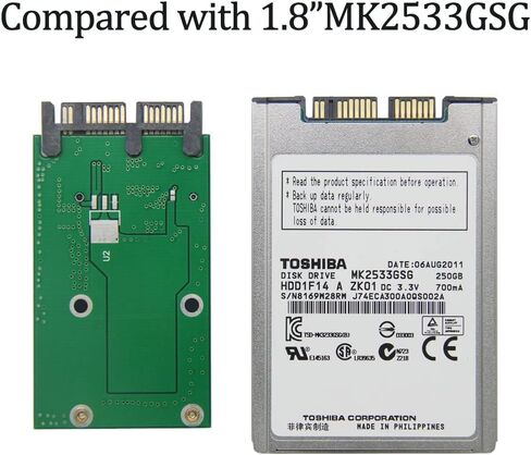 256 جيجابايت MS02 MicroSata SSD متوافق مع HP 2740p 2730p 2540p IBM X300 X301 T400S T410S استبدال MK1233GSG MK1633GSG MK2533GSG 1.8 بوصة HDD (256 جيجابايت) in Kuwait