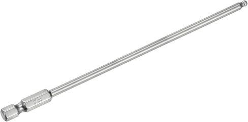 Ball End Hex Screwdriver Bit Set 6mm (H6.0) Size 1/4" Hex Shank 200mm (8") Long Magnetic Ball Head Bits S2 Steel Metric Screw Driver Bit in Saudi Arabia