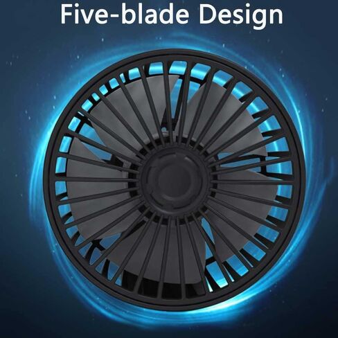 12V Portable Dual Head Cigarette Lighter Car Fan, 2-Speeds 360°Rotation Vehicle Cooling Fan for Car Dashboard SUV RV Truck in Kuwait