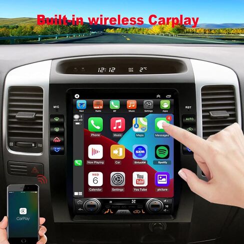 لترقية راديو Toyota Prado وLEX GX470 2002-2009، استبدال ملاحة ستيريو Android، نمط Tesla 9.7 بوصة، Carplay وAndroid Auto، كاميرا مجانية in Kuwait