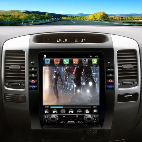 لترقية راديو Toyota Prado وLEX GX470 2002-2009، استبدال ملاحة ستيريو Android، نمط Tesla 9.7 بوصة، Carplay وAndroid Auto، كاميرا مجانية in Kuwait