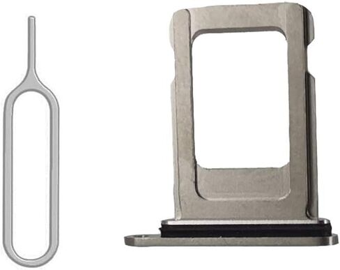 SIM Card Tray Holder Slot with Rubber Waterproof Gasket Replacement incl. Open Eject Pin for iPhone 12 Pro and 12 Pro Max (Gold, Dual Sim Version) in Saudi Arabia