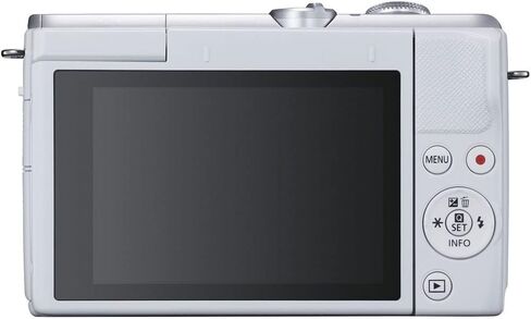 Canon EOS M200 Mirrorless Camera with 15-45mm Lens (White) (3700C009) + 64GB Memory Card + Filter Kit + 2 x LPE12 Battery + Charger + Card Reader + LED Light + Corel Photo Software + More (Renewed) in Saudi Arabia