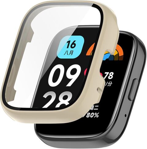 Protective Case Compatible with Redmi Watch 3 Active/Redmi Watch 3 Lite Case Cover, Hard PC Temper Glass Bumper Shell Ultra-Thin Full Cover for Redmi Watch 3 Lite Screen Protector (3*Black) in Saudi Arabia