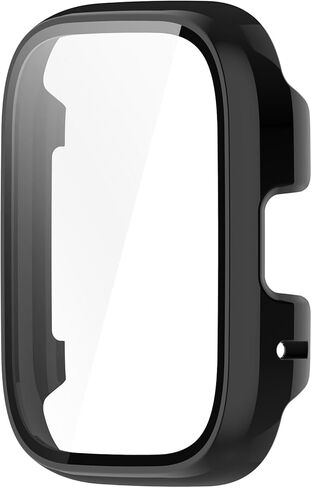 Protective Case Compatible with Redmi Watch 3 Active/Redmi Watch 3 Lite Case Cover, Hard PC Temper Glass Bumper Shell Ultra-Thin Full Cover for Redmi Watch 3 Lite Screen Protector (3*Black) in Saudi Arabia