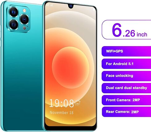 هاتف ذكي ciciglow، 1+8 جيجا بايت هواتف ذكية مزدوجة الاستعداد، بطارية ليثيوم أيون مدمجة قابلة لإعادة الشحن بقدرة 2100 مللي أمبير في الساعة متوافقة مع 5.1 (أخضر) in Saudi Arabia