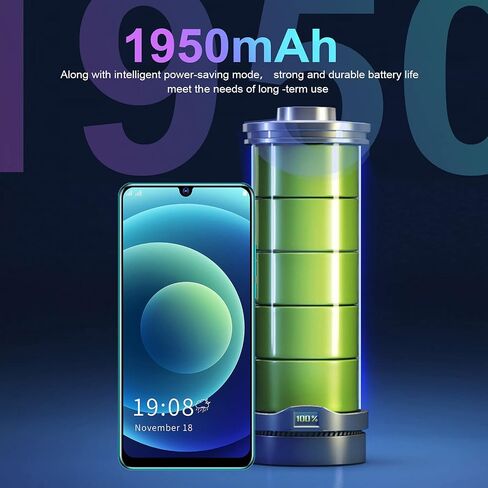 هاتف ذكي ciciglow، 1+8 جيجا بايت هواتف ذكية مزدوجة الاستعداد، بطارية ليثيوم أيون مدمجة قابلة لإعادة الشحن بقدرة 2100 مللي أمبير في الساعة متوافقة مع 5.1 (أخضر) in Saudi Arabia