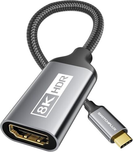 محول USB-C إلى HDMI 2.1 | محول USB من النوع C 3.1 إلى HDMI 8K عالي السرعة 8K@30 هرتز، 4K@144 هرتز، 2K@165 هرتز [متوافق مع Thunderbolt 3/4] لأجهزة MacBook Pro/Air، iPad، Galaxy S23 وأجهزة الكمبيوتر المحمولة USBC الأخرى in Kuwait