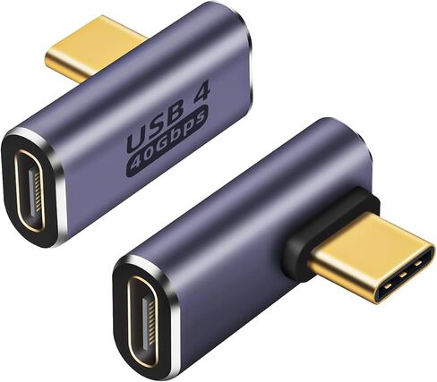 محول USB C أنثى إلى أنثى، وصلة USB c أنثى إلى أنثى توصيل طاقة 100 وات، 40 جيجابت في الثانية USB c إلى USB c أنثى مع شاشة فيديو 8K 60 هرتز متوافقة مع iPad وMacBook وThunderbolt 4/3 (عبوتان) in Kuwait