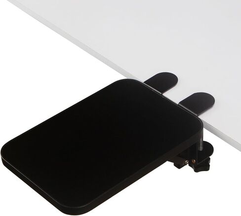Ergonomic Desk Arm Rest 9.8x7.8" Wrist/Shoulder Support Hinge Flexible Extender Mouse Pad Shelf Comfortable Leather Elbow Rest for Limited ComputerTable Space Office Chair Recliner in Saudi Arabia