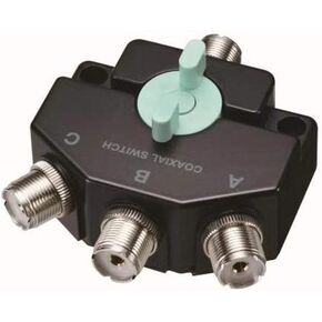 Fumei CO301M Heavy Duty Wideband Three-Position Coax Switch DC-800MHz Antenna Switch with SO-239 Connectors