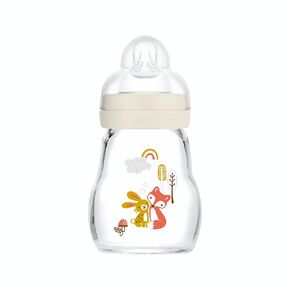 MAM BIBERON VERRE 0 MOIS ET + Garden Blanc Tétine Débit 1 (170 ml)