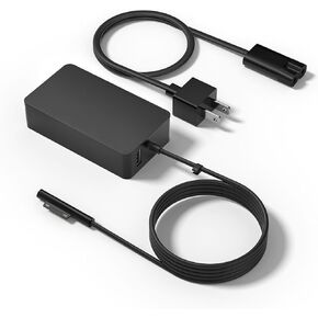 Surface Pro Charger 44W 15V-2.58A Power Supply Adapter Cable for Microsoft Surface Pro 9/8/7+/7/6/5/4/3, Surface Laptop Go 1/2, Surface Go 1/2/3