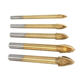 Cross Head Tungsten Carbide Wall Ceramic Tile Marble Glass Drill Bit Set Glass Cutter Hole Saw Tool,5mm,6mm,8,10mm,12mm