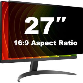 27 Inch Computer Privacy Screen Shield for 16:9 Widescreen Desktop Monitor Anti-Glare Blue Light Privacy Filter and Anti Spy Privacy Screen…