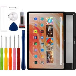 [New] Duotipa LCD Display Touch Screen Digitizer Assembly Replacement for Amazon Kindle Fire HD 10 2023 with Technical Repair Tools Kit-Black.