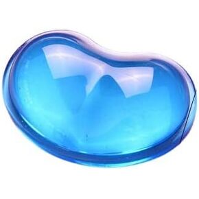 Silicone Mouse Wrist Rest Heart-Shaped Mouse Pad Cool Hand Cushion Relieve Pain Wrist Support for Computer, Laptop (Blue)