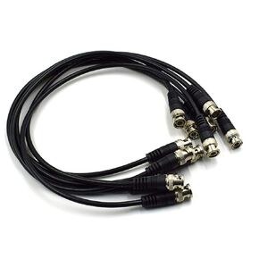 0.5m/1.6ft BNC Cable - BNC Male to Male Extension Connector Adapter RF Professional RG-58 Coaxial Wire Cord Cable Jack Plug for Video Security Camera CCTV Systems, Oscilloscope - (6 Pcs)