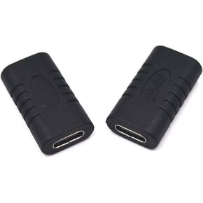 USB Type C Adapter, 2-Pack USB Type C Extension Adapter, USB 3.1 USB C Female to Female Coupler Connector (FM/FM)
