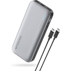 210W Power Bank, 25000mAh Laptop Portable Charger, Dual 100W USB C and Fast Charging USB A Ports, Smart Digital Display, PD3.0 PPS for MacBook Pro/Air, iPhone 15/14, Galaxy S24, AirPods etc.