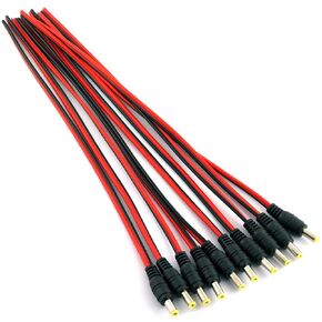 E-outstanding 10PCS Male Plug DC Power Pigtail Cable Jack Connector,CCTV Security Camera Adapter Plug
