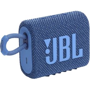 JBL Go 3 Eco: Portable Speaker with Bluetooth, Built-in Battery, Waterproof and Dustproof Feature - Blue (Renewed)