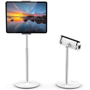 حامل وحامل Surface Pro، حامل حامل للكمبيوتر اللوحي بارتفاع قابل للتعديل، متعدد الزوايا قابل للتعديل، قاعدة تثبيت على حامل من سبائك الألومنيوم لشاشة 4.7 بوصة - 13 بوصة iPad Pro، Mini، Air، Surface Pro (أسود)