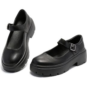 Ruiatoo Women's Mary Janes Shoes for Women Platform Low Heel Chunky Pumps Round Toe Oxford Dress Shoes in Kuwait