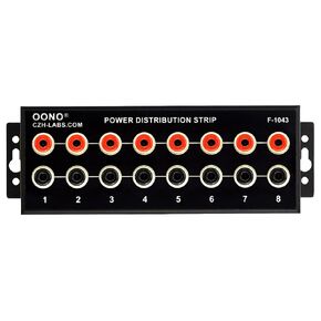Banana Jack 8 Outlet DC Power Distribution Strip (with Cable)