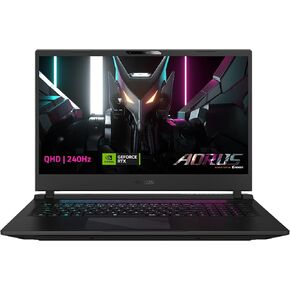 GIGABYTE AORUS 17: 17.3" Thin Bezel QHD 2560x1440 240Hz, NVIDIA GeForce RTX 4070 Laptop GPU 8GB GDDR6, Intel Core i7-13700H, 16GB DDR5 RAM, 1TB SSD, Win11 Home (AORUS 17 BSF-73US654SH),Black