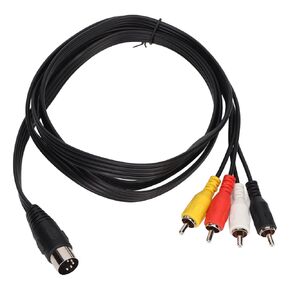 Sanpyl Din 5 Pin Male to 4 Male Cable, 4.9ft Pure Copper Wire Core Sound Extension Adapter Cable for HDTV, PC Computer