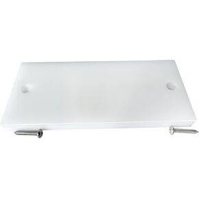 Transom Transducer Boat Mounting Board Plate 4.5" *10" PVC Stainless Screws-White