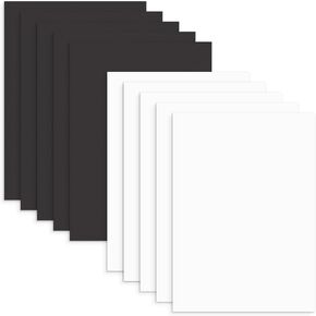 AUEAR, 5x7 Uncut Matte Boards, White and Black Backing Boards for Frames, Pictures, Arts - 10 Pack