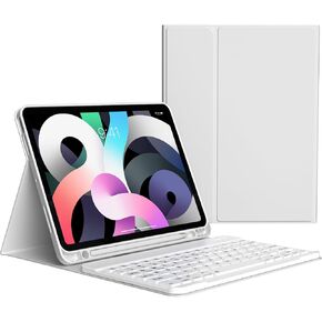 for iPad Air 5th/4th Generation Case with Keyboard 10.9 Inch - Magnetic Detachable Bluetooth Keyboard Folio Cover with Pencil Holder, Auto Wake/Sleep for iPad Air 5th/4th Gen 2022/2020 (Blue)