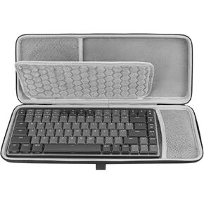 GEEKRIA 75% Keyboard Case, Hard Shell Travel Carrying Bag for 84 Keys Computer Mechanical Gaming Keyboard, Compatible with Logitech MX Mechanical Mini Wireless Illuminated Keyboard, Nuphy Air75