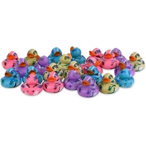 24-Pack Camo Rubber Ducks: Fun Unique Military-Inspired Bath Toys for SUV Ducking or Play - 2 inches