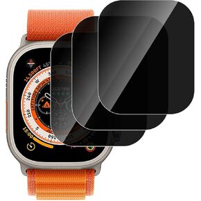 [3 Pack] Privacy Screen Protector Compatible for Apple Watch Ultra 2 / Ultra 49mm, Tempered Glass Anti-Spy Full Coverage Bubble Free Screen Protector for iWatch Ultra Accessories