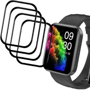 [4-Pack] for RUIMEN Smart Watches Screen Protector, Full Coverage 3D Curved Edge Frame Case Friendly Anti Scratch HD Clear Film For RUIMEN D1 1.85" Smart Watch Smartwatch