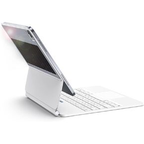 Magic-Style Keyboard Case for iPad Air 13''(2024) & iPad Pro 12.9''(6th/5th/4th/3rd Gen), Magnetic Case with Keyboard, Light Charging, Floating Cantilever Stand, Multi-Touch Trackpad, White