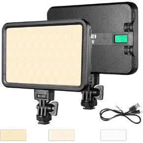 JINBEI P12BI LED Video Panel Light, 119 Leds Video Soft Light 2700K-7500K, Comes with Nine Preset Lighting Effects, Studio Lamp for Vlogging YouTube Photography Video conferencing