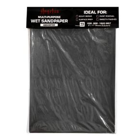 Angelus Multi-Purpose Wet Sandpaper, Assorted Grit pack, 9x11 inches, 15 sheets (992-SP-AST)