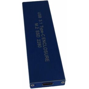 Blue USB 3.1 Type-C USB-C to SATA NGFF M.2 B Key SSD 2230/2242/2260/2280 Adapter Card Enclosure