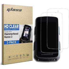 [2-PACK Tempered Glass Screen Protector for Hammerhead Karoo 3 Bike Computer 3.2" Touchscreen Accessories Anti Glare (Matte)