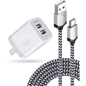 AILKIN iPhone 15 Pro Max Charger for Apple Phone 15/15 Pro/15 Pro Max/15 Plus, Fast Charging USB C Type Cable + USB Wall Charger, Dual USB Block 6ft USBC Cord for Android USB Type C Cargador Galaxy