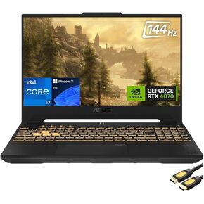 ASUS TUF Gaming Laptop, 15.6" FHD 144Hz Display, 13th Gen Core i7-13620H (Up to 4.90 GHz), GeForce RTX 4070, 16GB DDR5, 1TB NVMe 4.0, WiFi 6, TB 4, Backlit KB, RJ45, HDMI, SPS HDMI Cable, Win 11 Pro