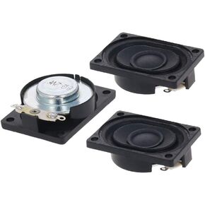 Fielect 3Pcs DIY Magnetic Speaker 2W 8 Ohm 40 x 28mm (L x W) Rectangle Shape Replacement Loudspeaker
