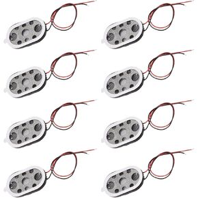 DMiotech 8 Pack 1W 8 Ohm 15mmx24mm Mini DIY Magnetic Speaker Internal Replacement Loudspeaker for DIY Speaker Black