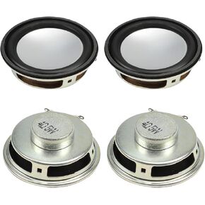 Fielect 4Pcs DIY Magnetic Speaker 5W 4 Ohm 50mm Diameter Round Shape Replacement Loudspeaker